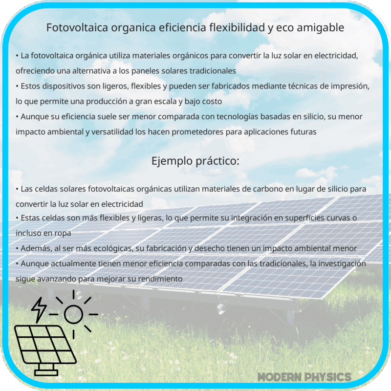 Fotovoltaica Orgánica | Eficiencia, Flexibilidad y Eco-Amigable