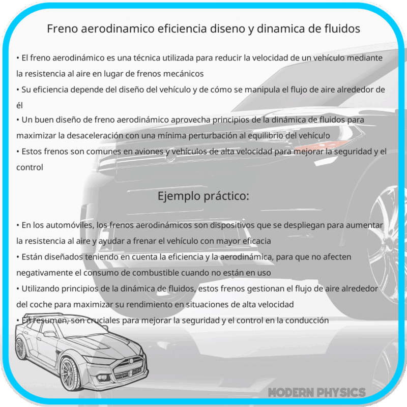Freno Aerodinámico | Eficiencia, Diseño y Dinámica de Fluidos