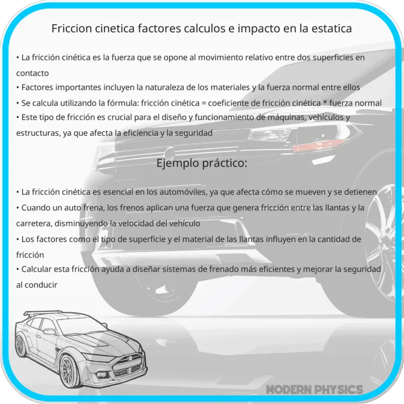 Fricción Cinética | Factores, Cálculos e Impacto en la Estática
