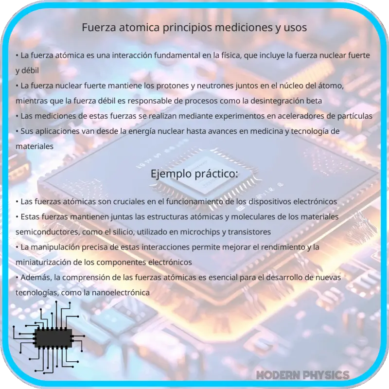 Fuerza Atómica | Principios, Mediciones y Usos
