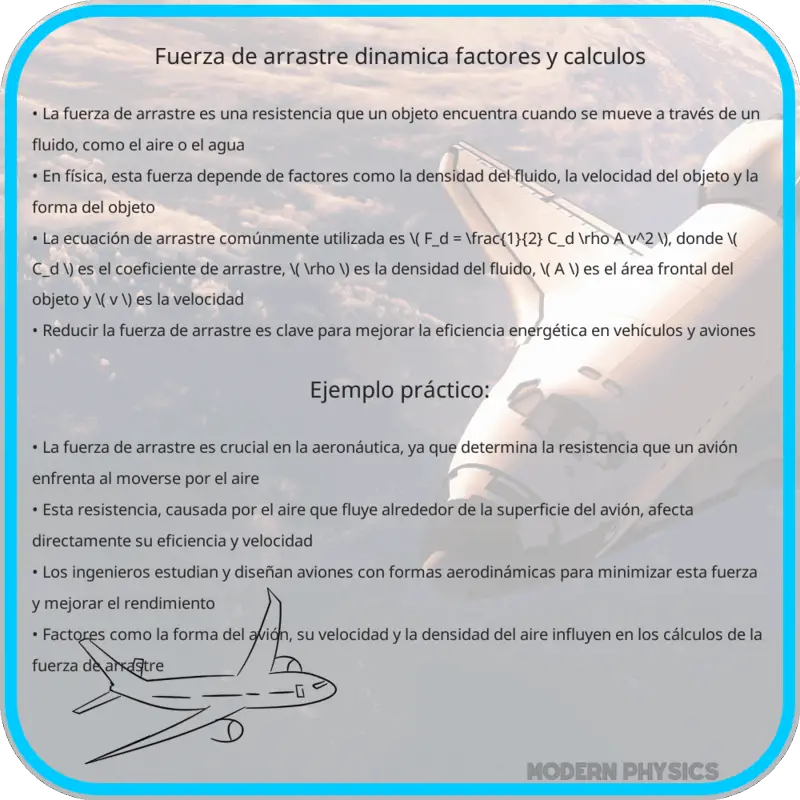 Fuerza de Arrastre | Dinámica, Factores y Cálculos