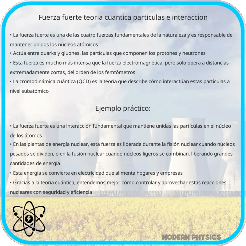 Fuerza Fuerte: Teoría Cuántica, Partículas e Interacción