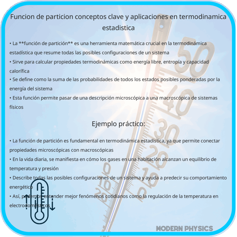 Función de Partición | Conceptos Clave y Aplicaciones en Termodinámica Estadística