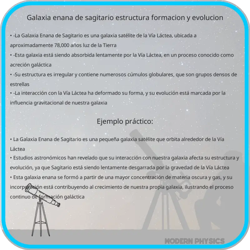 Galaxia Enana de Sagitario | Estructura, Formación y Evolución