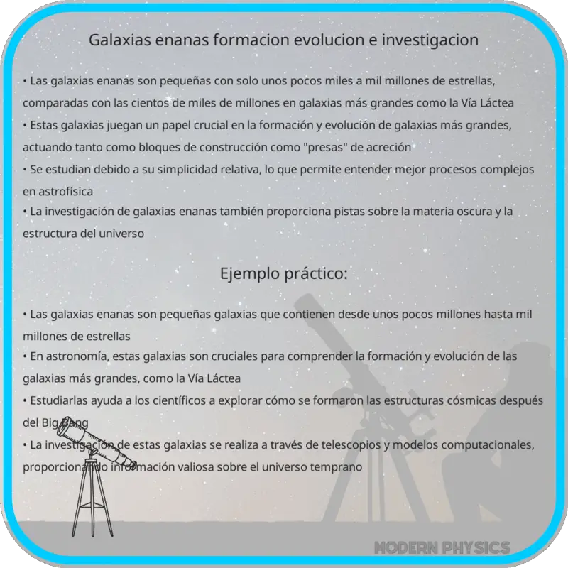 Galaxias Enanas | Formación, Evolución e Investigación