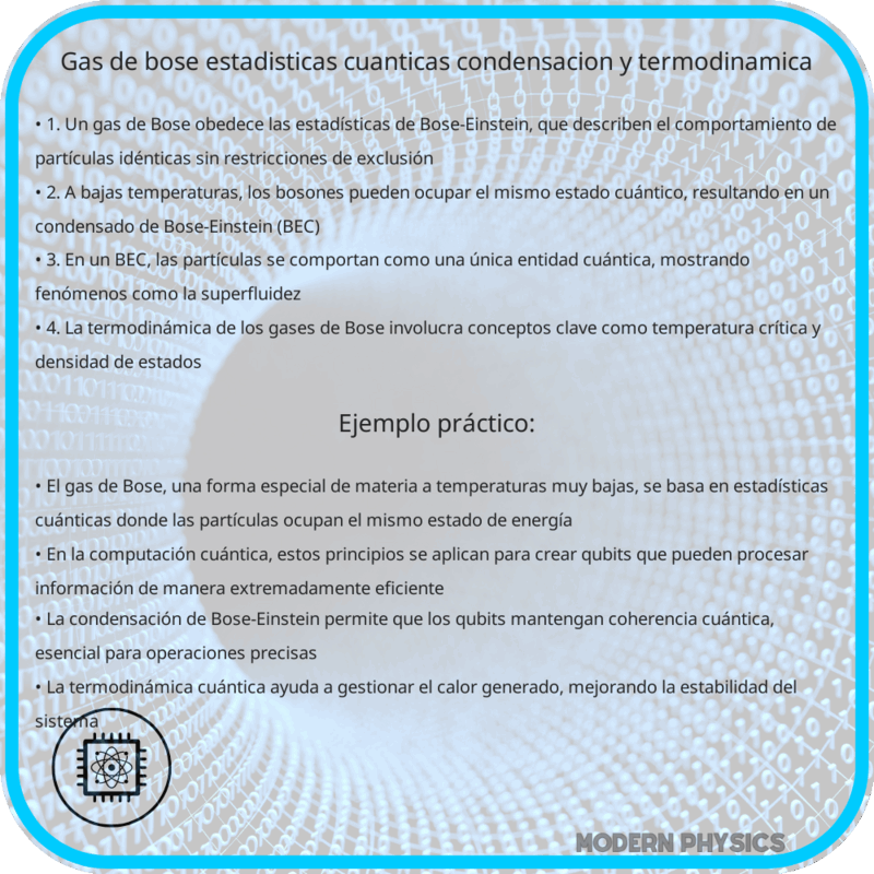 Gas de Bose: Estadísticas Cuánticas, Condensación y Termodinámica