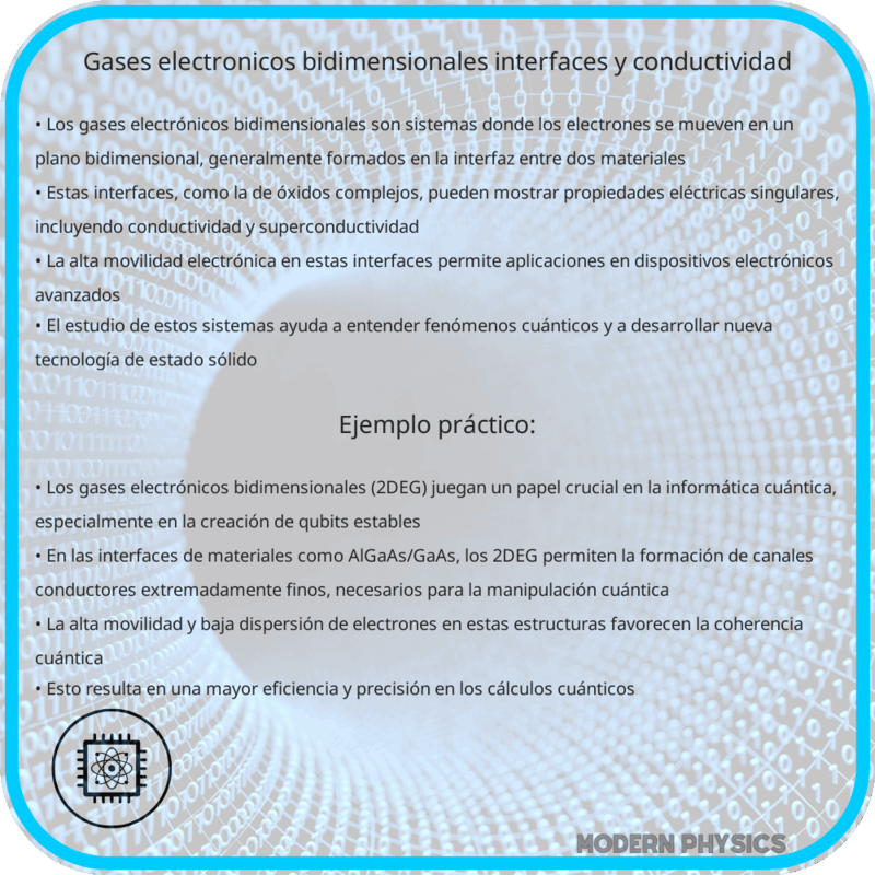 Gases Electrónicos Bidimensionales: Interfaces y Conductividad