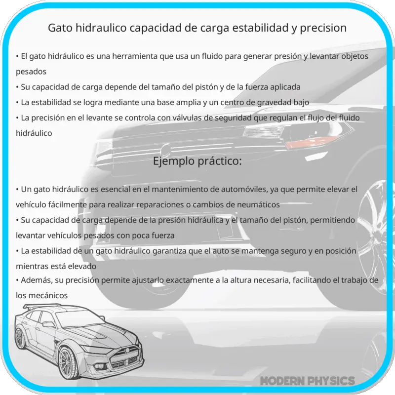 Gato Hidráulico | Capacidad de Carga, Estabilidad y Precisión