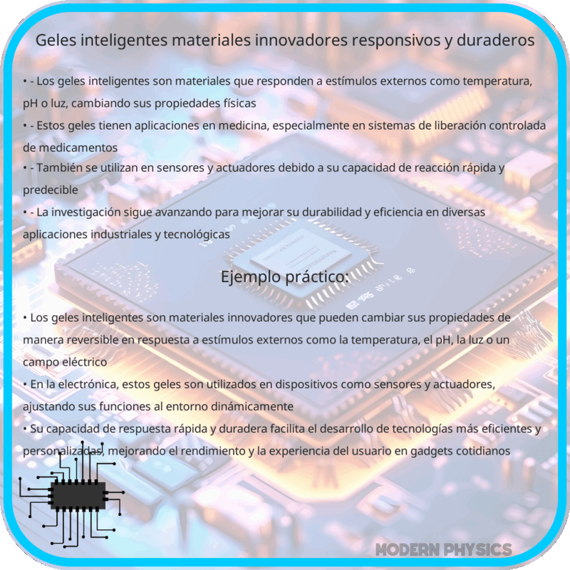 Geles Inteligentes | Materiales Innovadores, Responsivos y Duraderos