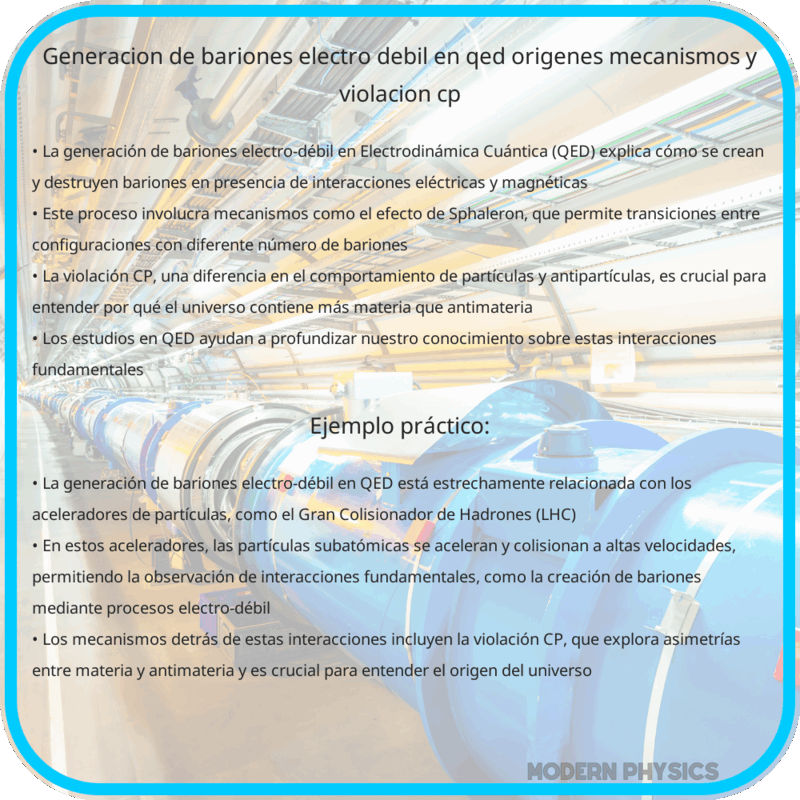 Generación de Bariones Electro-débil en QED | Orígenes, Mecanismos y Violación CP