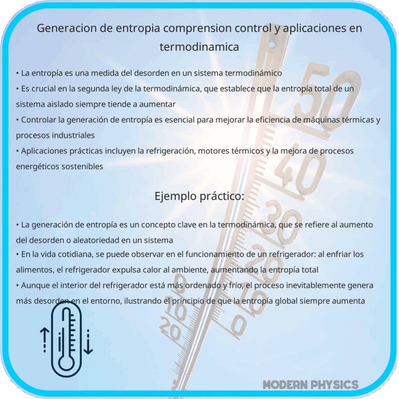 Generación de Entropía | Comprensión, Control y Aplicaciones en Termodinámica
