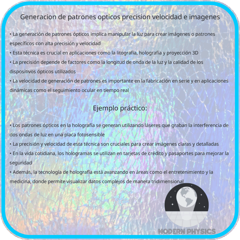Generación de Patrones Ópticos | Precisión, Velocidad e Imágenes