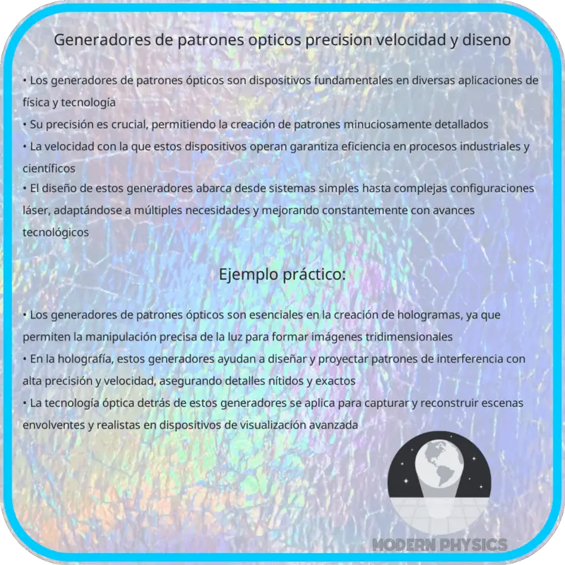 Generadores de Patrones Ópticos | Precisión, Velocidad y Diseño