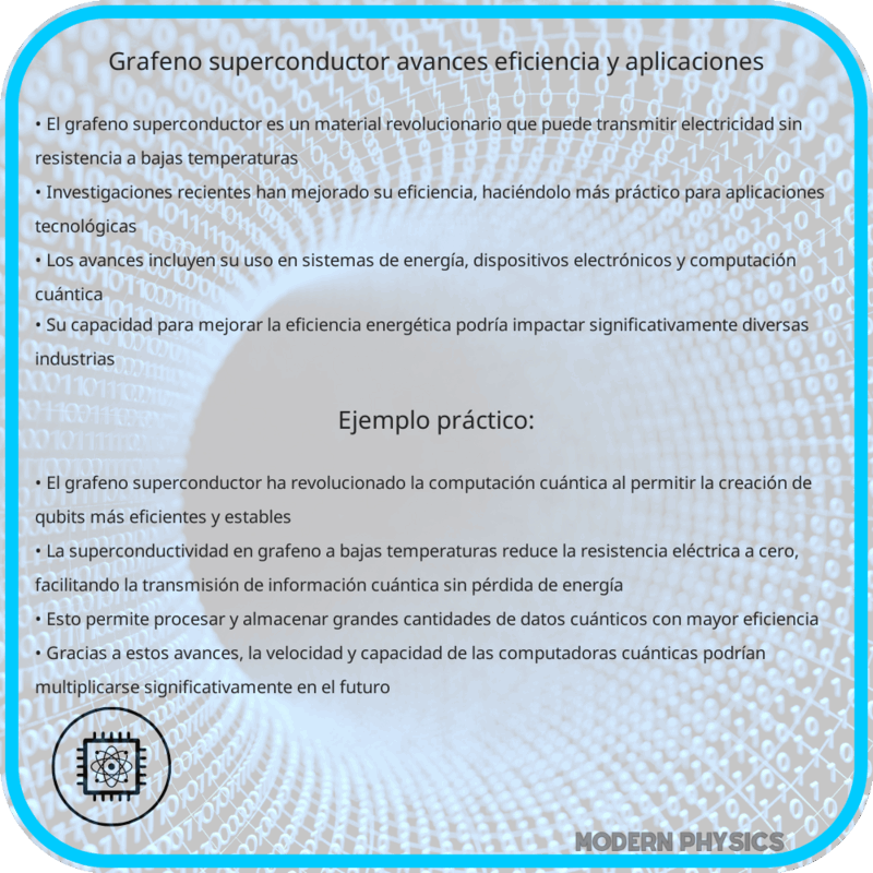 Grafeno Superconductor | Avances, Eficiencia y Aplicaciones