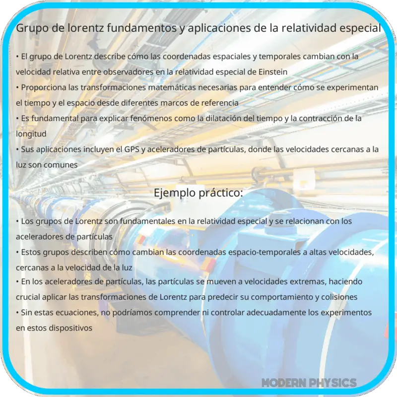 Grupo de Lorentz | Fundamentos y Aplicaciones de la Relatividad Especial