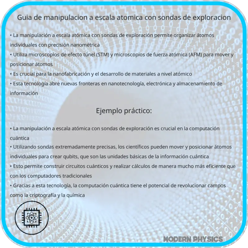 Guía de Manipulación a Escala Atómica con Sondas de Exploración