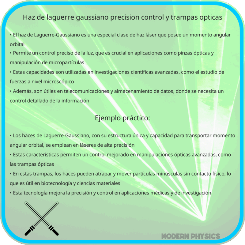 Haz de Laguerre-Gaussiano: Precisión, Control y Trampas Ópticas