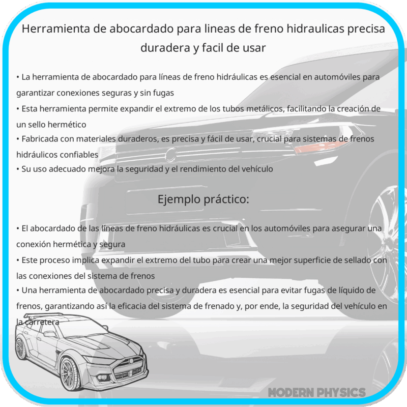 Herramienta de Abocardado para Líneas de Freno Hidráulicas | Precisa, Duradera y Fácil de Usar