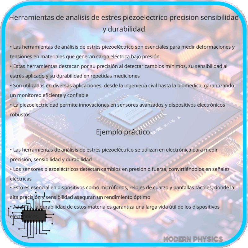 Herramientas de Análisis de Estrés Piezoeléctrico | Precisión, Sensibilidad y Durabilidad