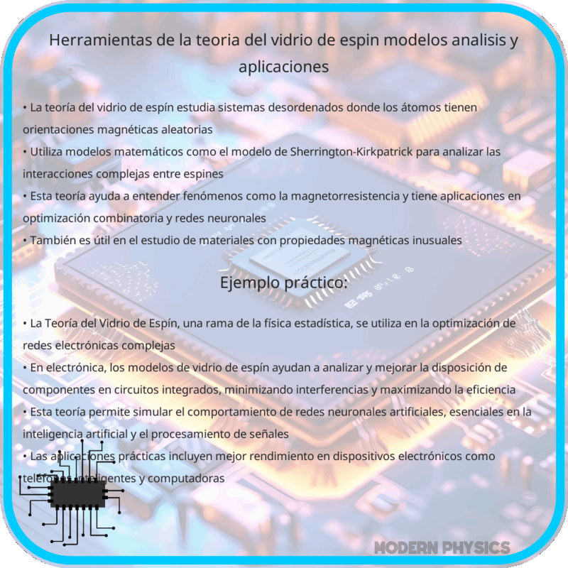 Herramientas de la Teoría del Vidrio de Espín | Modelos, Análisis y Aplicaciones