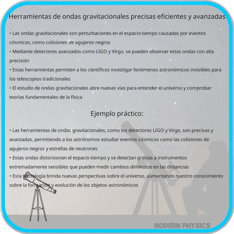 Herramientas de Ondas Gravitacionales | Precisas, Eficientes y Avanzadas