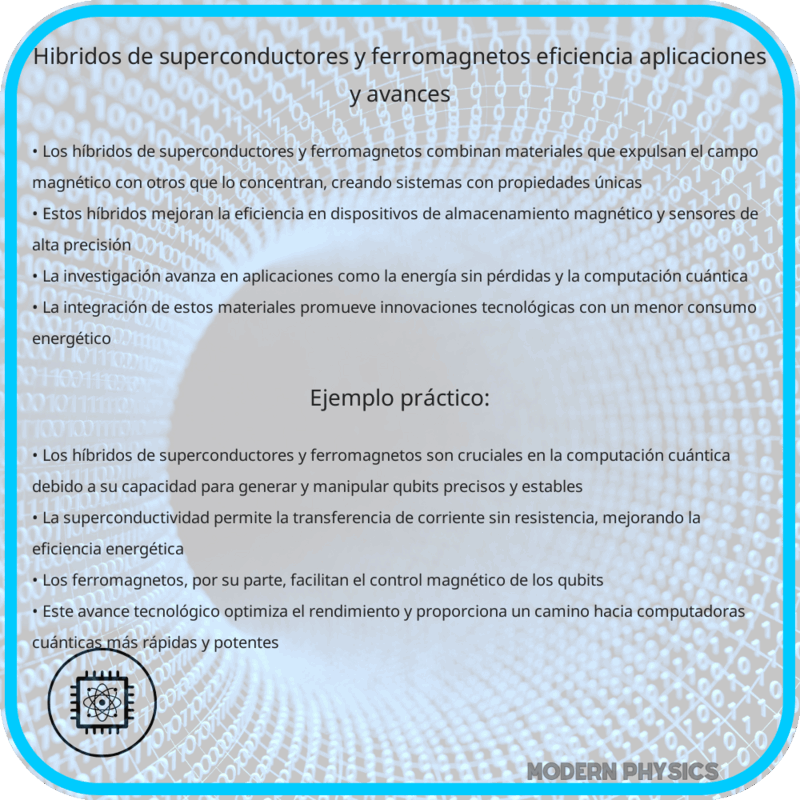 Híbridos de Superconductores y Ferromagnetos: Eficiencia, Aplicaciones y Avances