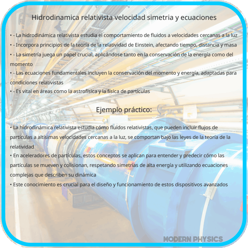 Hidrodinámica Relativista | Velocidad, Simetría y Ecuaciones