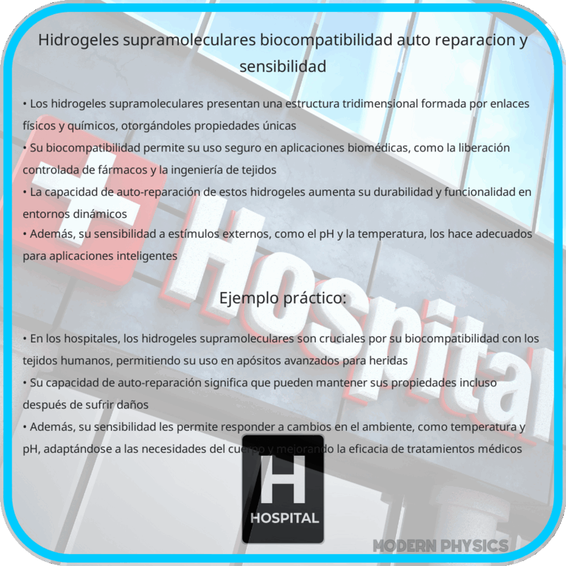 Hidrogeles Supramoleculares | Biocompatibilidad, Auto-reparación y Sensibilidad