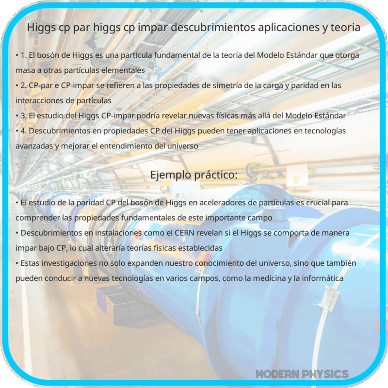 Higgs CP-par: Higgs CP-impar | Descubrimientos, Aplicaciones y Teoría