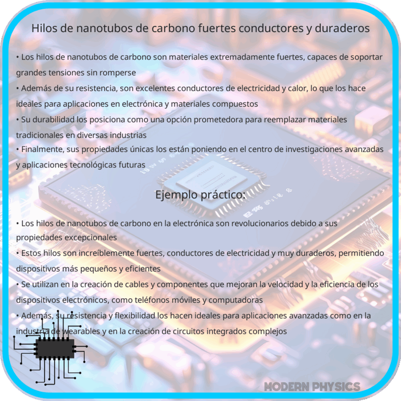Hilos de Nanotubos de Carbono | Fuertes, Conductores y Duraderos