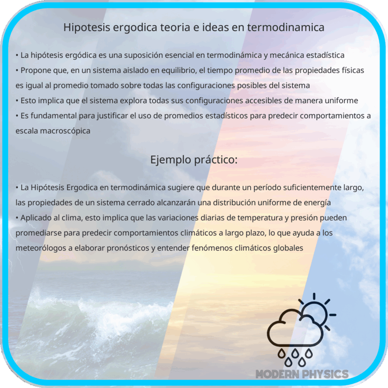 Hipótesis Ergodica | Teoría e Ideas en Termodinámica