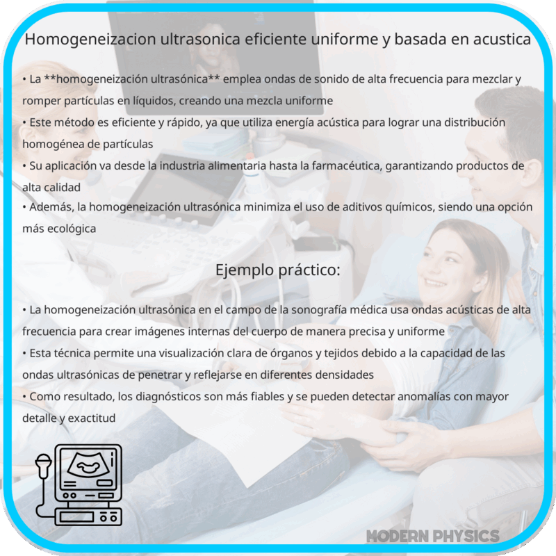 Homogeneización Ultrasónica | Eficiente, Uniforme y Basada en Acústica