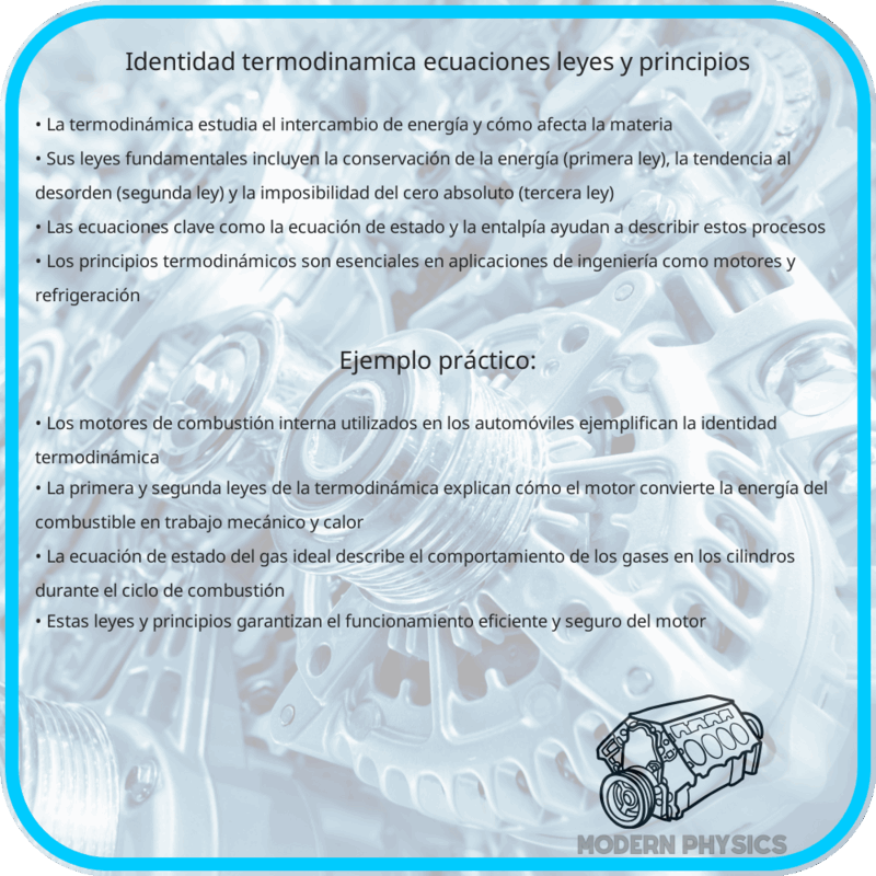 Identidad Termodinámica | Ecuaciones, Leyes y Principios