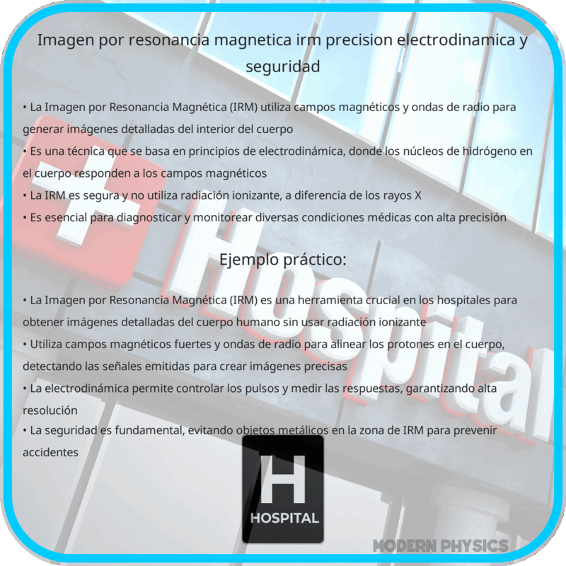 Imagen por Resonancia Magnética - IRM | Precisión, Electrodinámica y Seguridad
