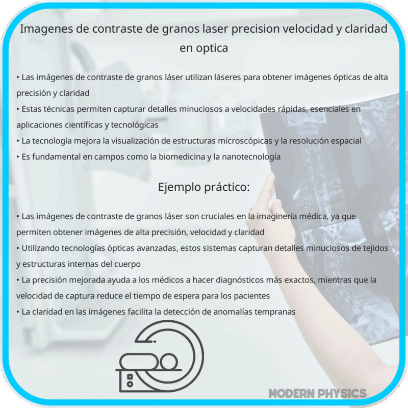 Imágenes de Contraste de Granos Láser: Precisión, Velocidad y Claridad en Óptica