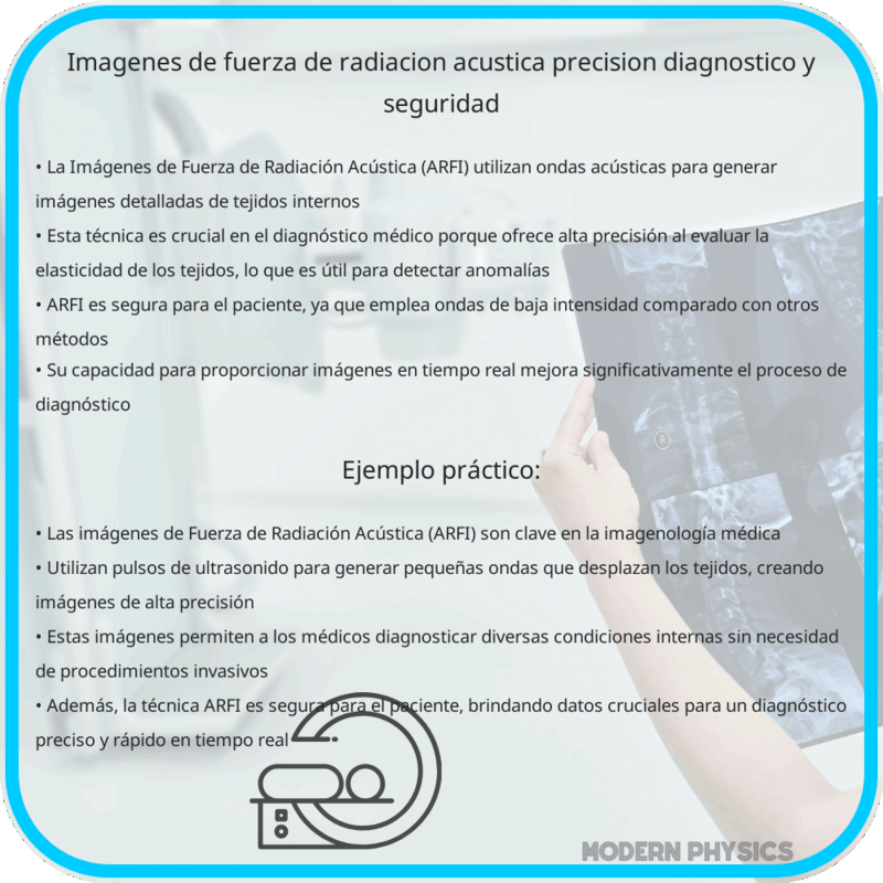 Imágenes de Fuerza de Radiación Acústica | Precisión, Diagnóstico y Seguridad