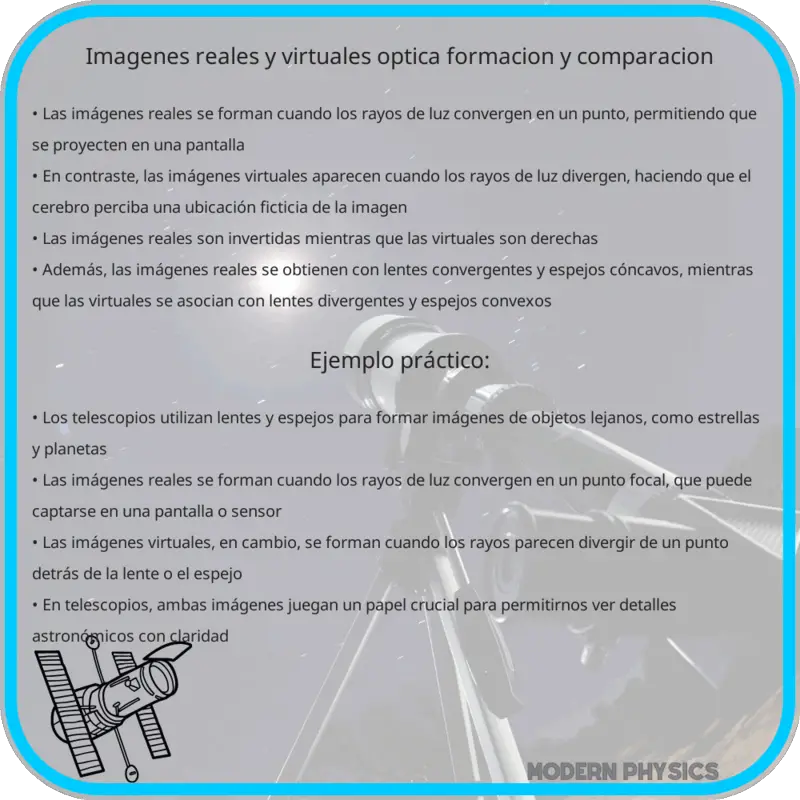 Imágenes Reales y Virtuales | Óptica, Formación y Comparación