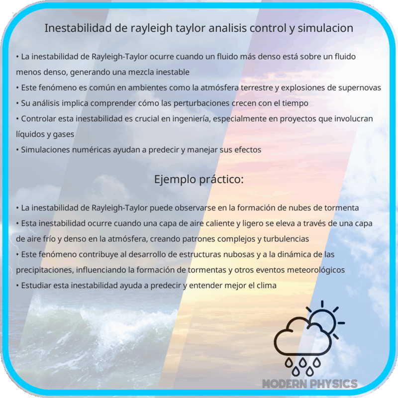 Inestabilidad de Rayleigh-Taylor | Análisis, Control y Simulación