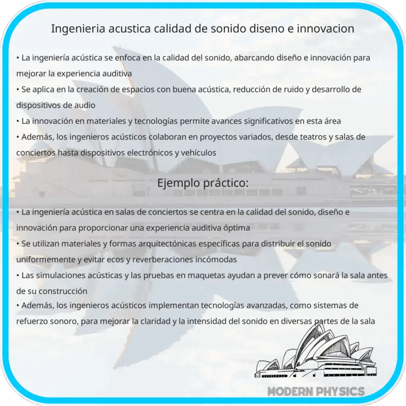 Ingeniería Acústica | Calidad de Sonido, Diseño e Innovación