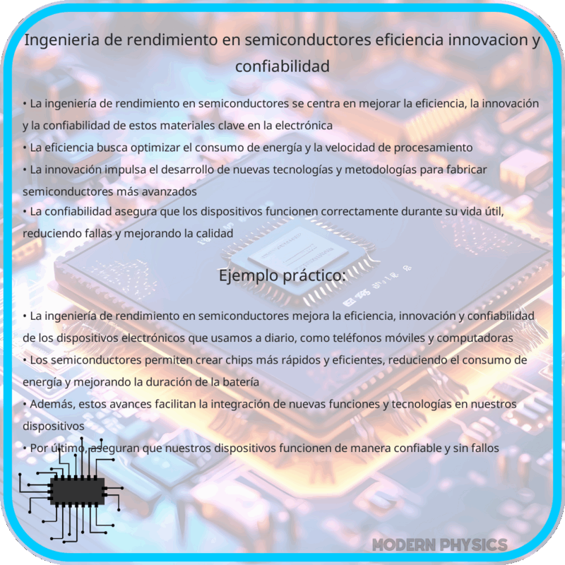 Ingeniería de Rendimiento en Semiconductores | Eficiencia, Innovación y Confiabilidad