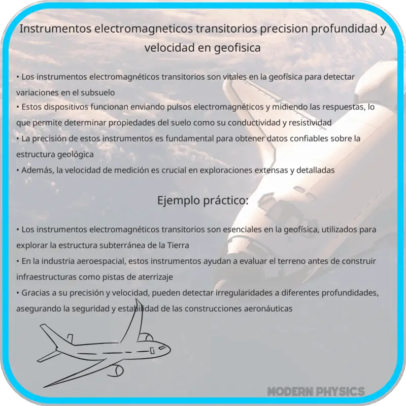 Instrumentos Electromagnéticos Transitorios | Precisión, Profundidad y Velocidad en Geofísica
