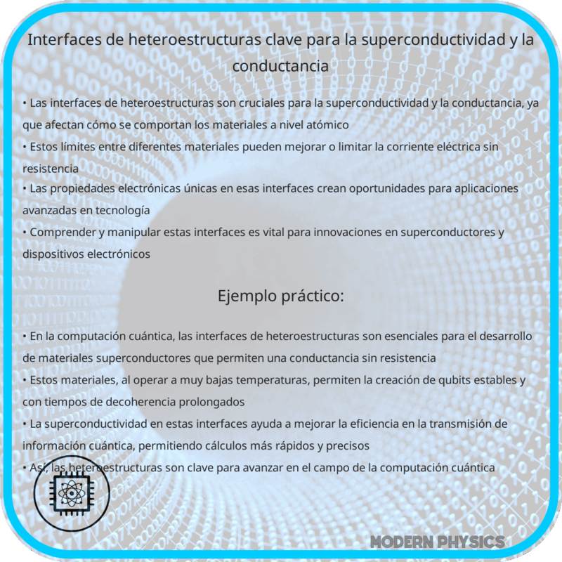 Interfaces de Heteroestructuras | Clave para la Superconductividad y la Conductancia