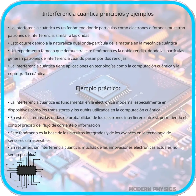 Interferencia Cuántica | Principios y Ejemplos