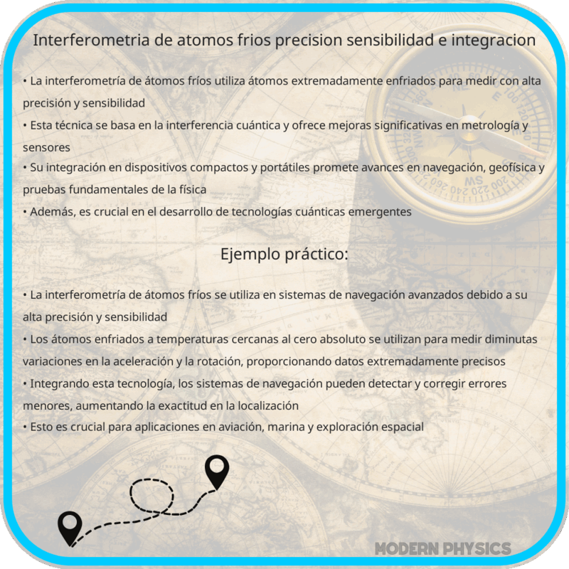 Interferometría de Átomos Fríos | Precisión, Sensibilidad e Integración