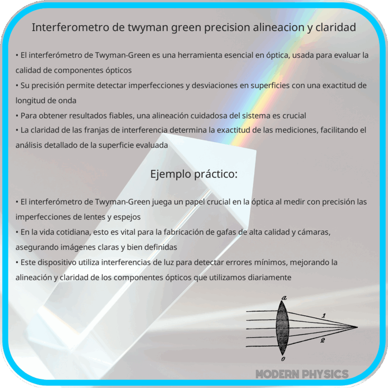 Interferómetro de Twyman-Green | Precisión, Alineación y Claridad