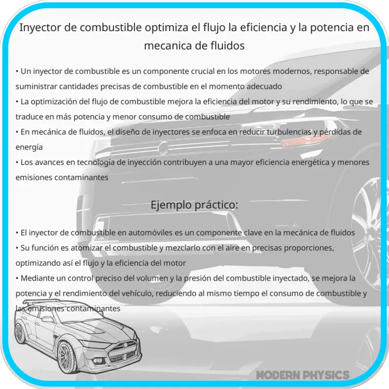 Inyector de Combustible | Optimiza el Flujo, la Eficiencia y la Potencia en Mecánica de Fluidos
