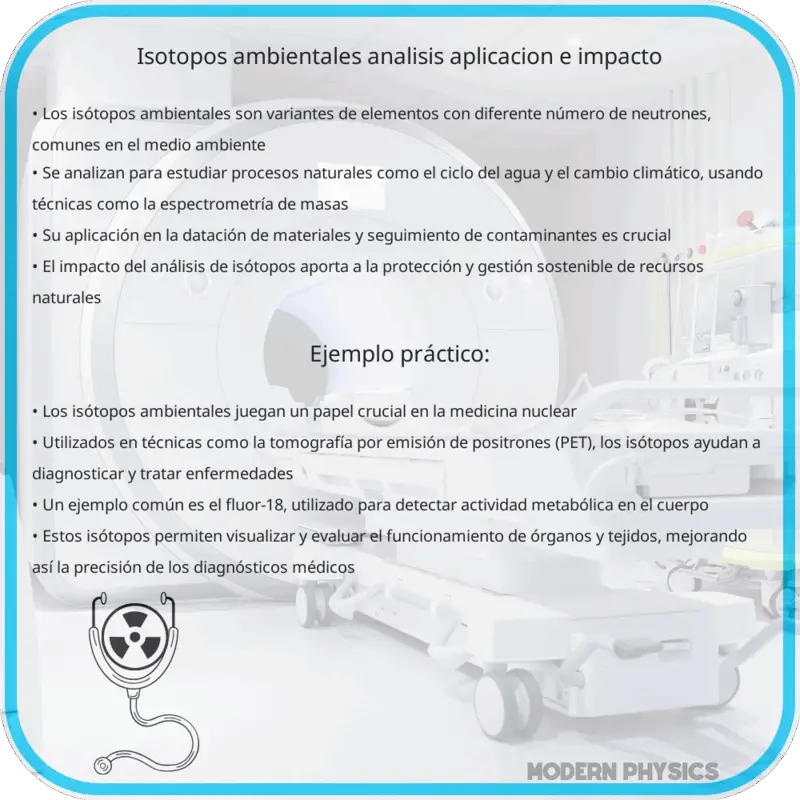 Isótopos Ambientales | Análisis, Aplicación e Impacto