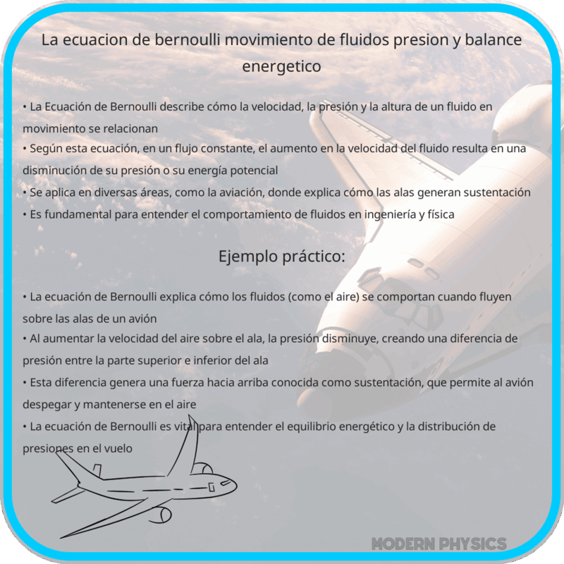 La Ecuación de Bernoulli | Movimiento de Fluidos, Presión y Balance Energético