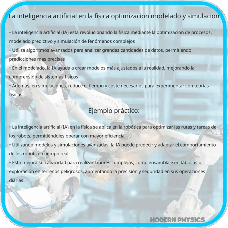 La inteligencia artificial en la física: Optimización, modelado y simulación