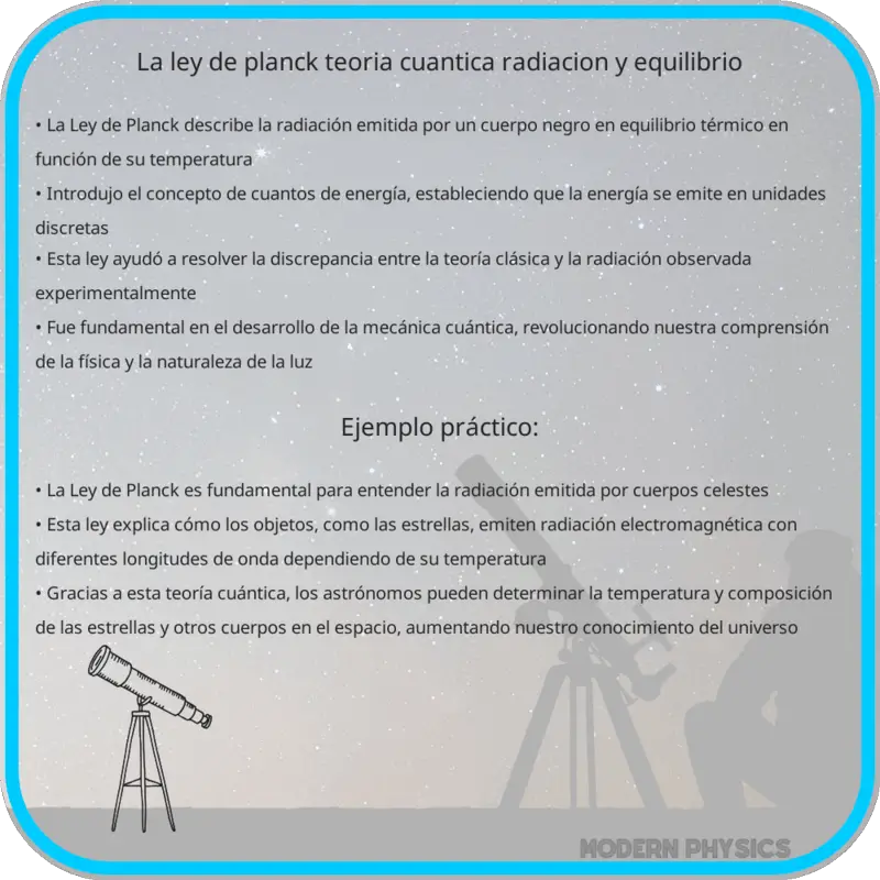 La Ley de Planck | Teoría Cuántica, Radiación y Equilibrio